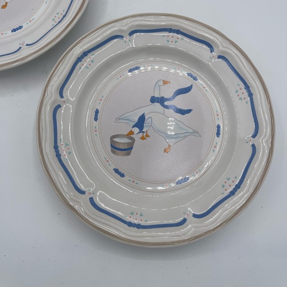 Newcor Countryside Goose Geese Salad Plates Set of Two - Picture 3 of 5